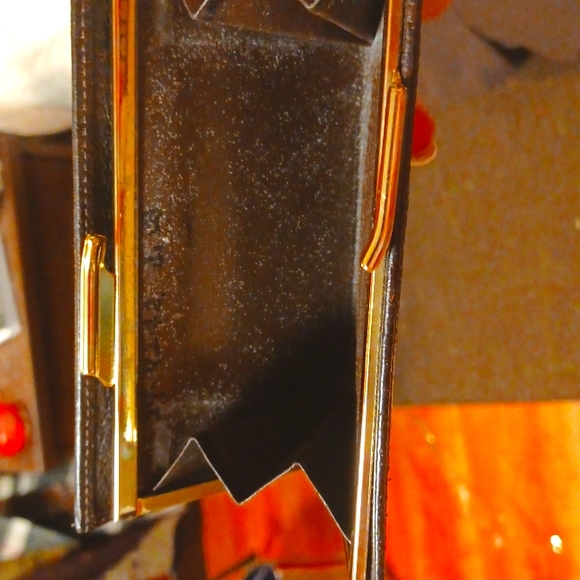 Large Vintage Burberry Check Gold-Clasp Wallet/ Clutch - Picture 7 of 7